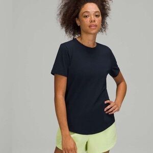 Lululemon Size 16 Love Crew T-Shirt Short Sleeve Navy Blue
